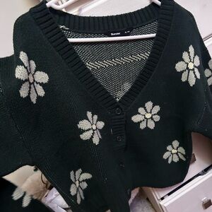 Bluenotes Dark Green Floral Cardigan